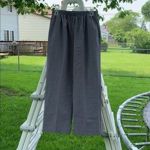 Black and white gingham pants with a waistband